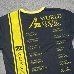 2025 Metallica 72 Seasons Black Ringer Stripe S Shirt North America Tour Tee